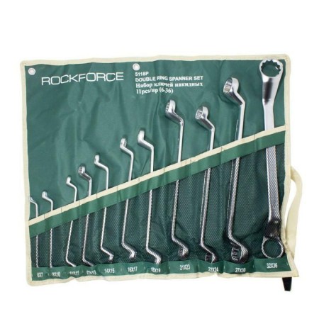 Rockforce Klucz Oczkowy Odgięty Kpl.11El.  6 - 36Mm