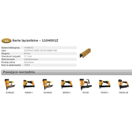 Bostitch Zszywki S5 40Mm 10 000 Szt