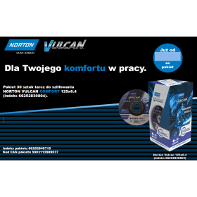 Norton Tarcza Do Szlifowania Vulcan 125Mm X 6,4Mm A30S Do Metalu  /30Szt.
