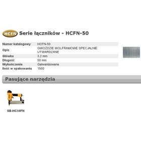 Bostitch Gwoździe Hcfn 0` 50Mm 1500 Szt.
