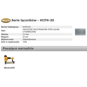 Bostitch Gwoździe Hcfn 0` 35Mm 1500 Szt.