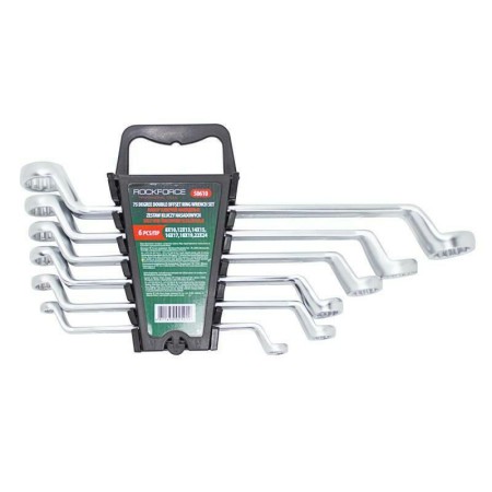 Rockforce Klucz Oczkowy Odgięty Kpl. 6El.