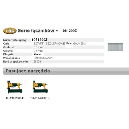 Bostitch Sztyfty Mini 106 12Mm 20 000 Szt.