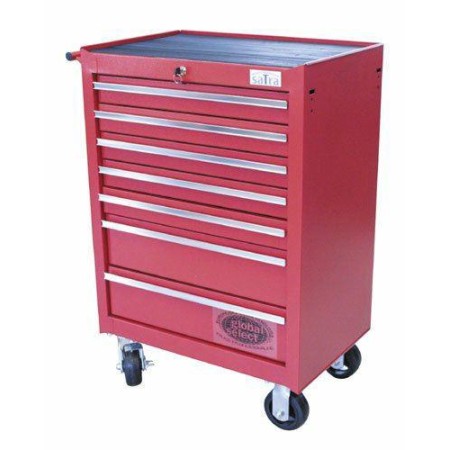 SATRA WÓZEK NARZĘDZIOWY 7-SZUFLAD CZERWONY