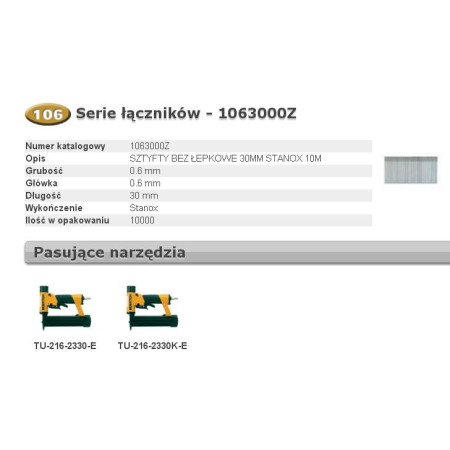 Bostitch Sztyfty Mini 106 30Mm 10 000 Szt.