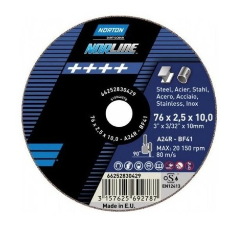 Norton Tarcza Norline Do Metalu 350Mm X 4.0Mm X 20Mm -T41  A24T  Do Sthila   66252848833