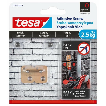 Tesa Śruba Samoprzylepna Na Zewnątrz 2,5Kg /Kwadrat