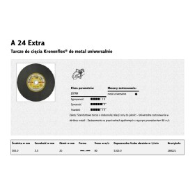 Klingspor Tarcza Do Cięcia Metalu 300Mm X 3,5Mm X 22,2Mm  A24R Extra
