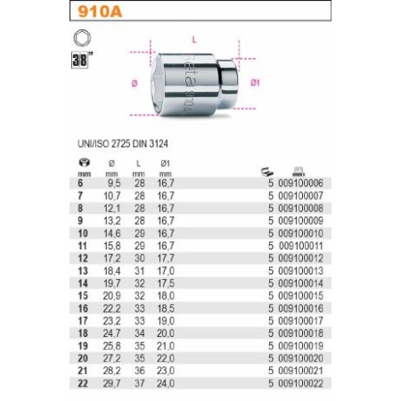 Beta Nasadka 3/8"*14Mm...