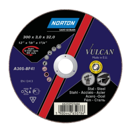 Norton Tarcza Vulcan Do Metalu 300 X 3.0 X 32 Mm-T41 A30S...