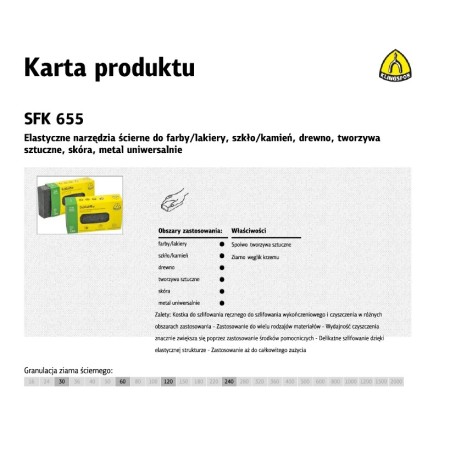 Klingspor Kostka Szlifierska 80 X 50 X 20Mm P 30 Sfk655