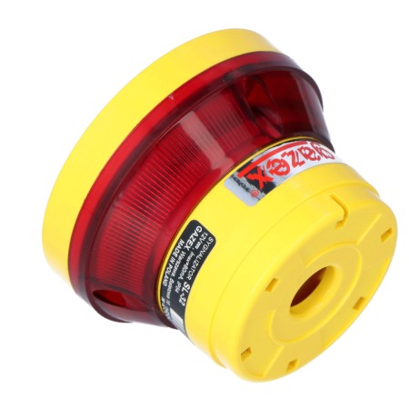 Sygnalizator optyczno-akustyczny syrena 105/70dB + lampa LED czerwona, 12V, IP54, wyciszanie przełącznikiem