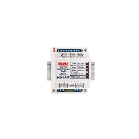 Moduł sterujący do współpracy z DEX/F, DG/F, DG.EN1 1 wej., zasilanie 12V, w obudowie na szynę TS35