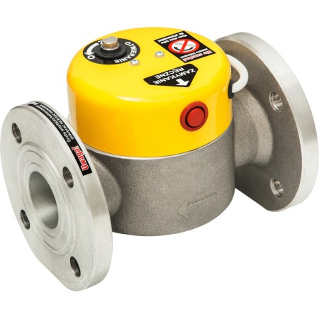 Zawór klapowy MAG-3/DN80 w wykonaniu Ex. Zawór klapowy składa się z zaworu MAG-3/DN100 oraz kompletu przeciwkołnierzy DN80