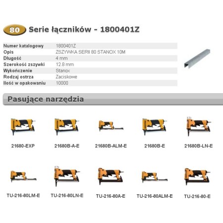 Bostitch Zszywki 80  4Mm 10 000 Szt.