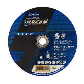 Norton Tarcza Vulcan Do Metalu 230X1.9X22.23-T41 A46S