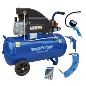 SPRĘŻARKA ADLER 50l AD 2050-50-8BAR 230V Z ZESTAWEM AKCESORIÓW