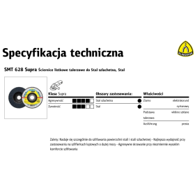 Klingspor Ściernica Listkowa Wypukła Smt628 Supra 125Mm Gr. 80