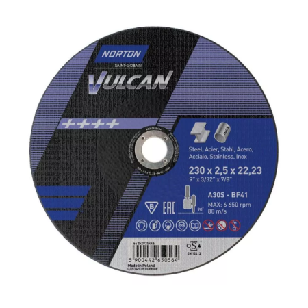 Norton Tarcza Vulcan Do Metalu 230 X 2.5 X 22.2Mm-T41 A30S