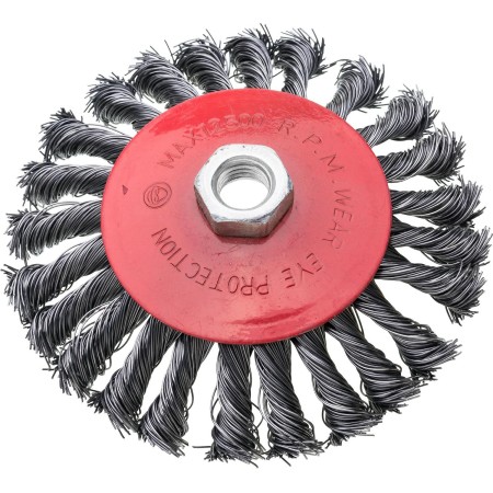Szczotka 125Mm Stożkowa Drut Falisty, Na Gwint M14