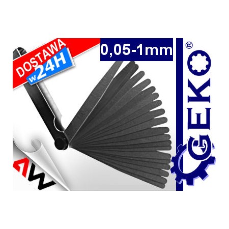 Szczelinomierz 20 Listkowy 0,02-1Mm /Geko