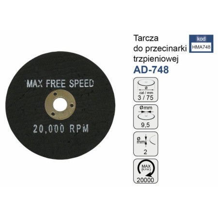 Adler Tarcza Do Cięcia  75/2/9,5  Do Ma748