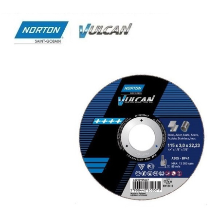 Norton Tarcza Vulcan Do Metalu 125 X 3.0 X 22.2Mm-T41 A30S