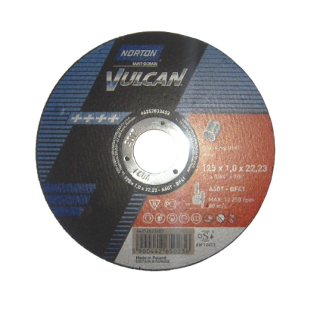 Norton Tarcza Vulcan Do Nierdzewki 125Mm X 1.0Mm X 22.2Mm -T41  A60T