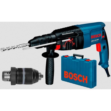 BOSCH MŁOTOWIERTARKA Z OPCJĄ KUCIA 800W 2,7J + DODATKOWY UCHWYT GBH 2-26 DFR