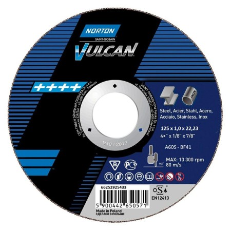 Norton Tarcza Vulcan Do Metalu 125X1.0X22.23-T41 A60S