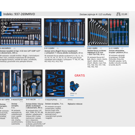 King Tony Wózek Warsztatowy  6 Szuf.269 Nieb.