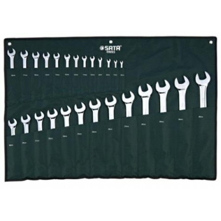SATA KLUCZE PŁASKO-OCZKOWE 26szt. SASZETKA