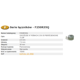 Bostitch Gwoździe F