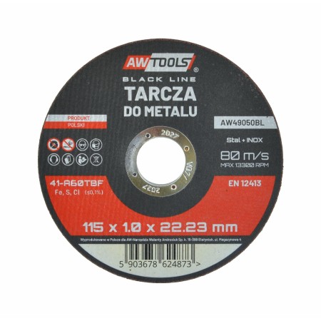Aw Tarcza Do Metalu  115*1,0Mm Black Line