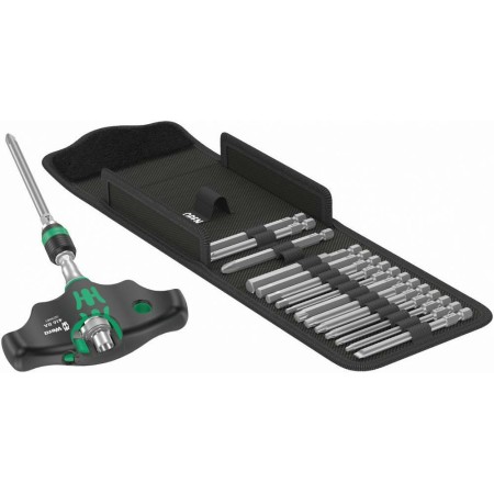 WERA ZESTAW KOŃ. Z GRZECHOTKĄ TYPU T 1/4" 17cz. ETUI KRAFTFORM KOMPAKT 400 RA SET1