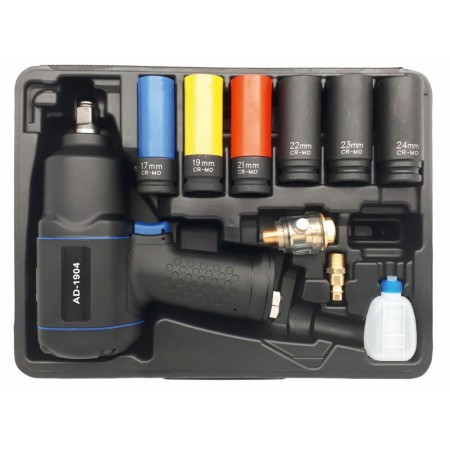 ADLER KLUCZ UDAROWY PNEUMATYCZNY 1/2" 1490Nm + NASADKI