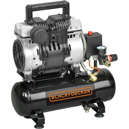 BLACK&DECKER SPRĘŻARKA BEZOLEJ. 6L /1KM/ 8BAR /0,75KW /  BARDZO CICHY