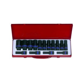 KING TONY NASADKI UDAROWE DŁUGIE 1/2" KOMPLET 15 elem. 10-32mm