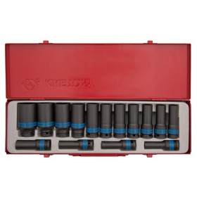 KING TONY NASADKI UDAROWE DŁUGIE 1/2" KOMPLET 15 elem. 10-32mm