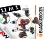 BLACK+DECKER NARZĘDZIE WIELOFUNKCYJNE MULTIEVO MT218KB ZESTAW STARTOWY Z GŁOWICĄ WKRĘTARSKĄ WALIZKA