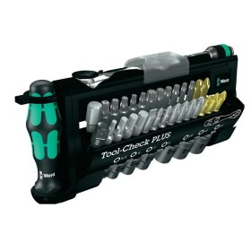 WERA TOOL-CHECK PLUS ZESTAW NASADEK + BITY + GRZECHOTKA  + UCHWYT RAPIDATOR + RĘKOJEŚĆ 28 elem. 1/4"