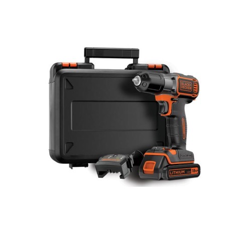 BLACK+DECKER WIERTARKO-WKRĘTARKA 18V 1 x 1,5AH LI-ION AUTOSENSE + WALIZKA ASD184K