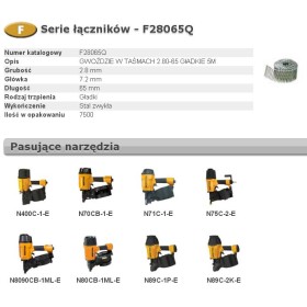 BOSTITCH GWOŹDZIE F 2,80 x 65mm 7500szt. F28065Q
