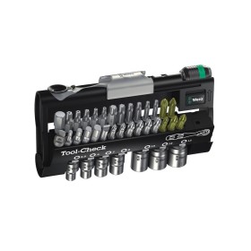 WERA TOOL-CHECK ZESTAW NASADEK + BITY + GRZECHOTKA  + UCHWYT RAPIDATOR 28 elem. 1/4"