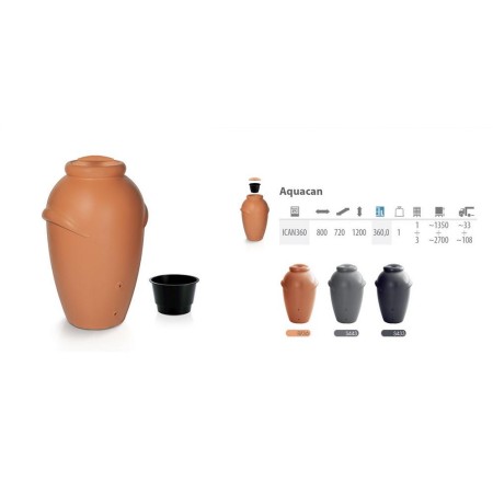 POJEMNIK NA DESZCZÓWKĘ AQUACAN SZARY 360L