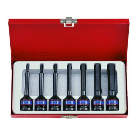 KING TONY NASADKI UDAROWE HEX 1/2"  KOMPLET 8 elem.  4-14m DŁUGIE