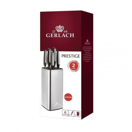 GERLACH.ZESTAW NOŻY W BLOKU  5szt. PREST