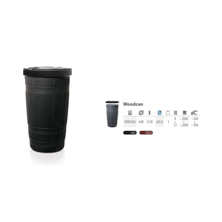 PROSPERPLAST POJEMNIK NA DESZCZÓWKĘ WOODCAN CZARNY 265L