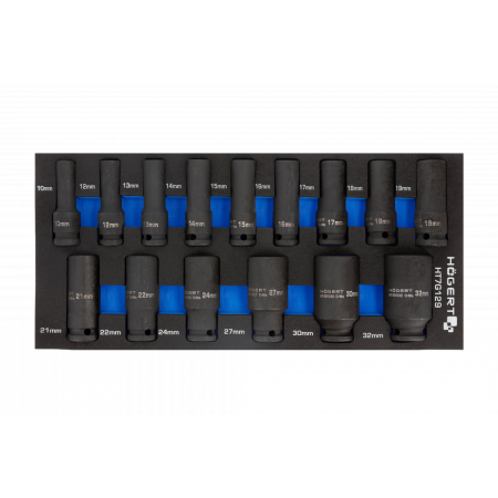 HOGERT NASADKI UDAROWE DŁUGIE 15szt. 1/2" / WKŁAD EVA