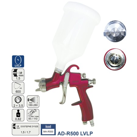 ADLER PISTOLET LAKIERNICZY LVLP 1.5mm AD-R500